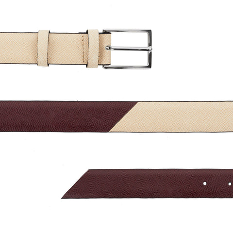  Signature Belt - Mulberry & Beige