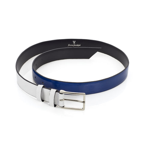 Signature Belt - Royal & White