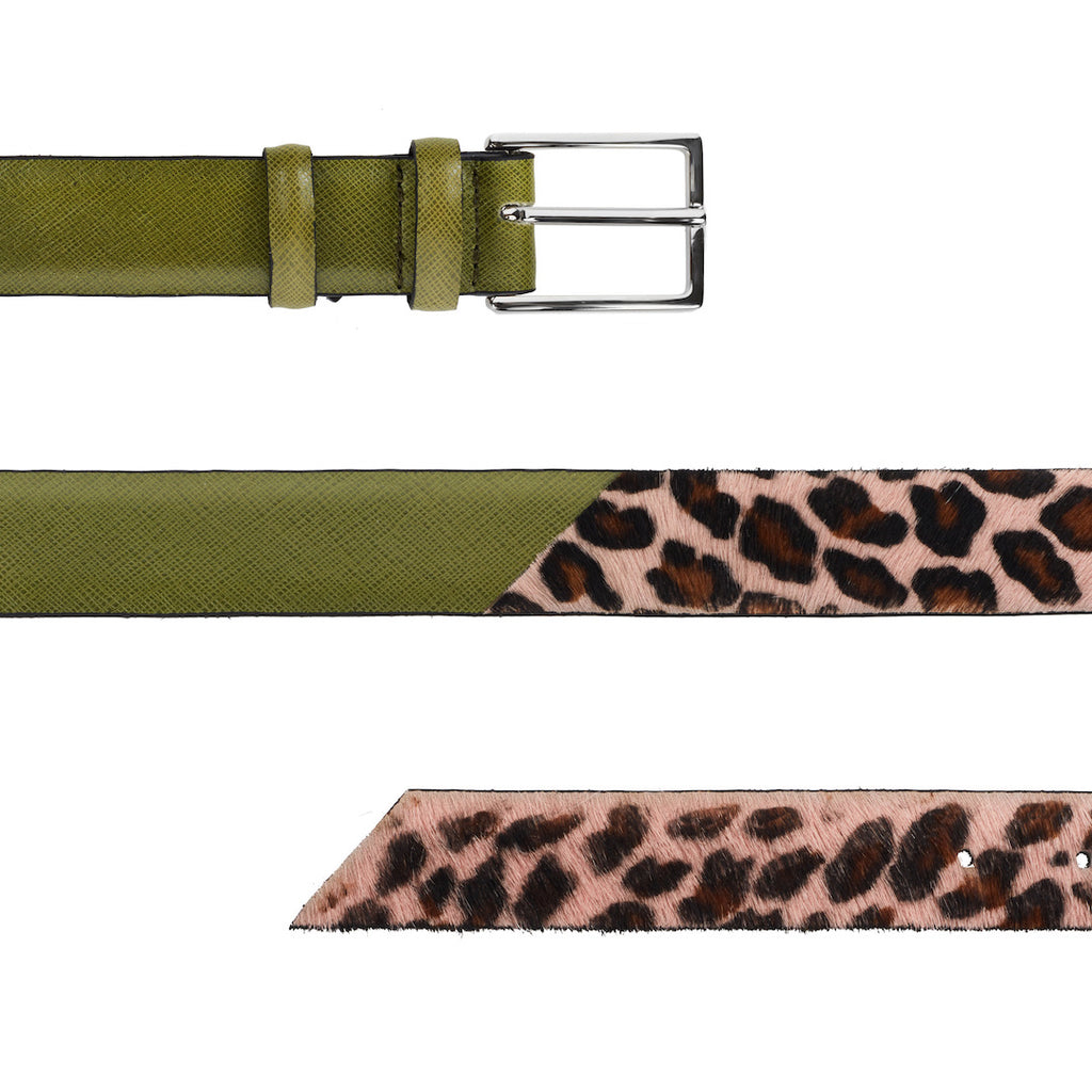Women's Golf Belt, Foxtrot Pink Leopard