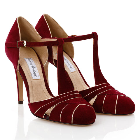  Cabaret Pump - Burgundy Suede