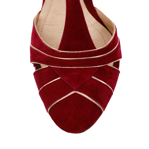 Cabaret Pump - Burgundy Suede